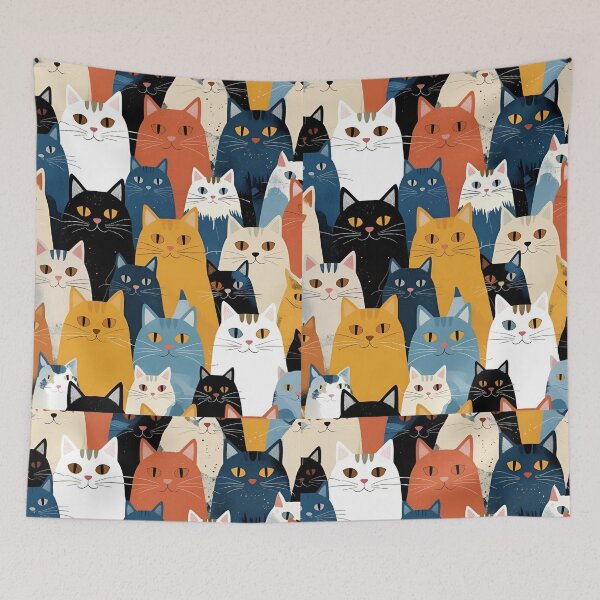 Aperçu de l'œuvre Motif chat tricolore créée et vendue par PatronesKawai.