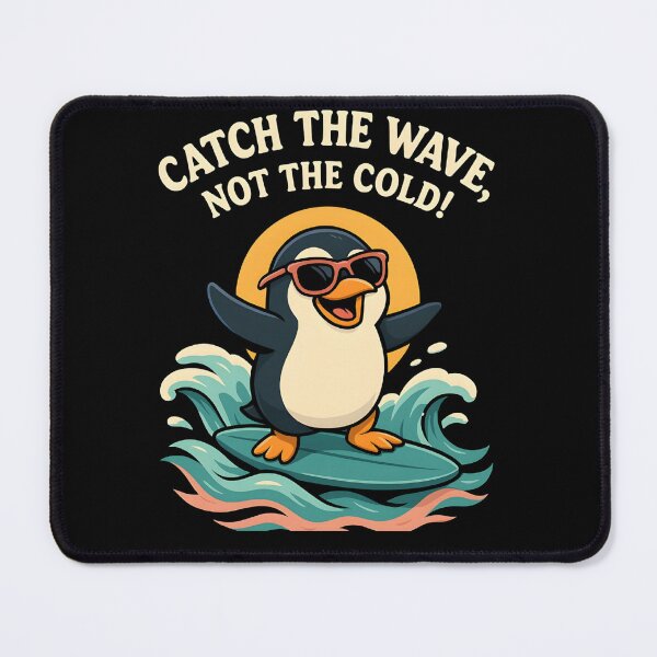 Item preview, Catch the Wave, Not the Cold! – Cute Surfing Penguin Summer T-Shirt designed and sold by JaroPrints.