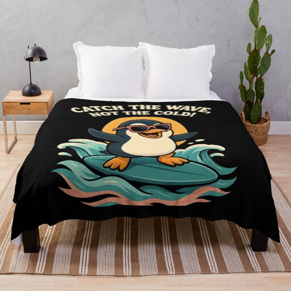 Item preview, Catch the Wave, Not the Cold! – Cute Surfing Penguin Summer T-Shirt designed and sold by JaroPrints.
