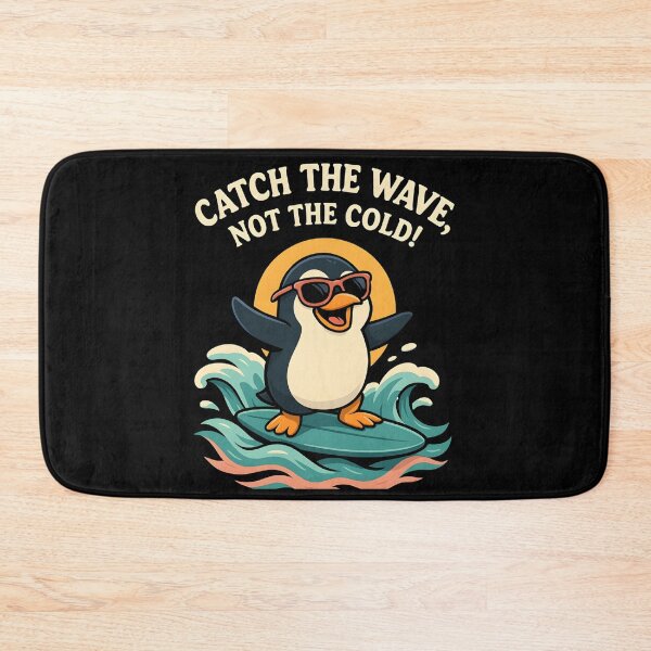 Item preview, Catch the Wave, Not the Cold! – Cute Surfing Penguin Summer T-Shirt designed and sold by JaroPrints.