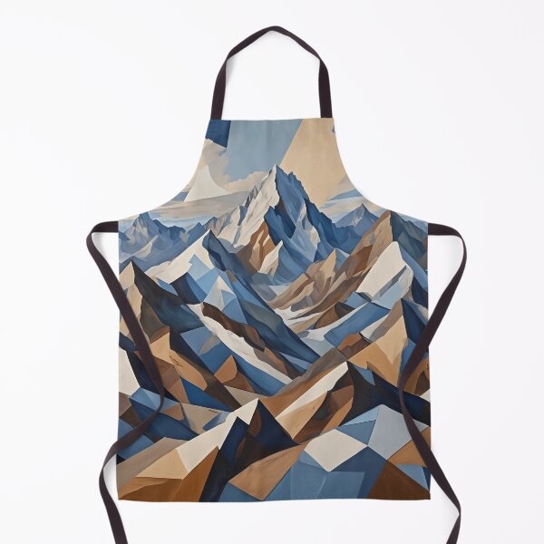 Item preview, Cubist Mountainscape – Abstract Nature Painting designed and sold by Dino-Lune.