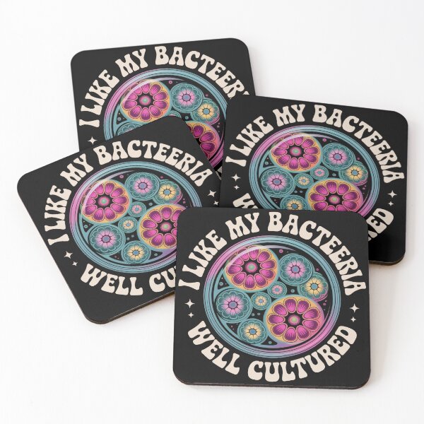 Item preview, I like my bacteria well cultured, funny microbiology pun designed and sold by NoetherSym.