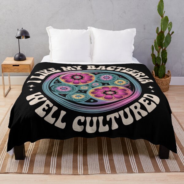 Item preview, I like my bacteria well cultured, funny microbiology pun designed and sold by NoetherSym.