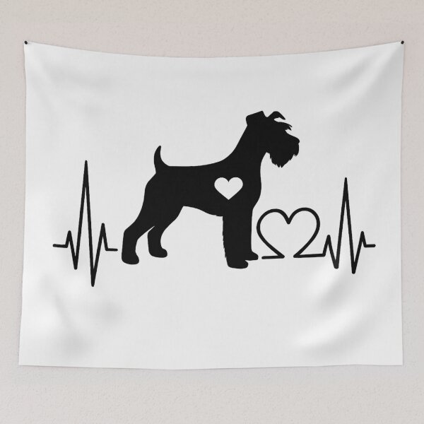 Item preview, Miniature Schnauzer EKG Line Minimalist Silhouette – Dog Lover Design designed and sold by GoodyPaws.
