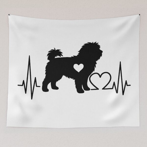 Item preview, Dutch Smoushond EKG Line Minimalist Silhouette – Dog Lover Design designed and sold by GoodyPaws.