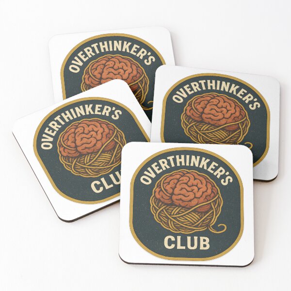 Item preview, Overthinker’s Club Patch – Retro Brain Teaser for Deep Thinkers designed and sold by Papurica.