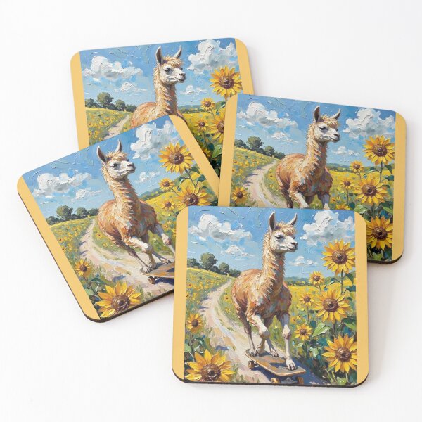 Item preview, Sunflower Skater Llama designed and sold by Mary Spencer.