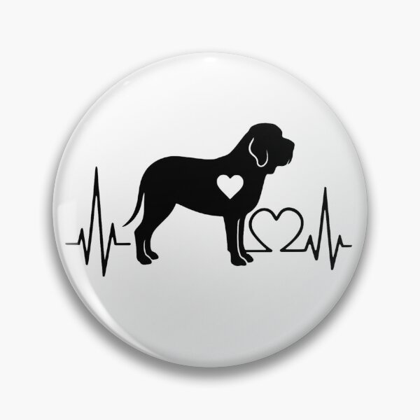 Item preview, Fila Brasileiro EKG Line Minimalist Silhouette – Dog Lover Design designed and sold by GoodyPaws.