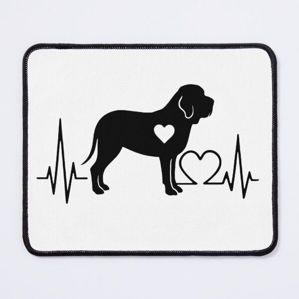 Item preview, Fila Brasileiro EKG Line Minimalist Silhouette – Dog Lover Design designed and sold by GoodyPaws.