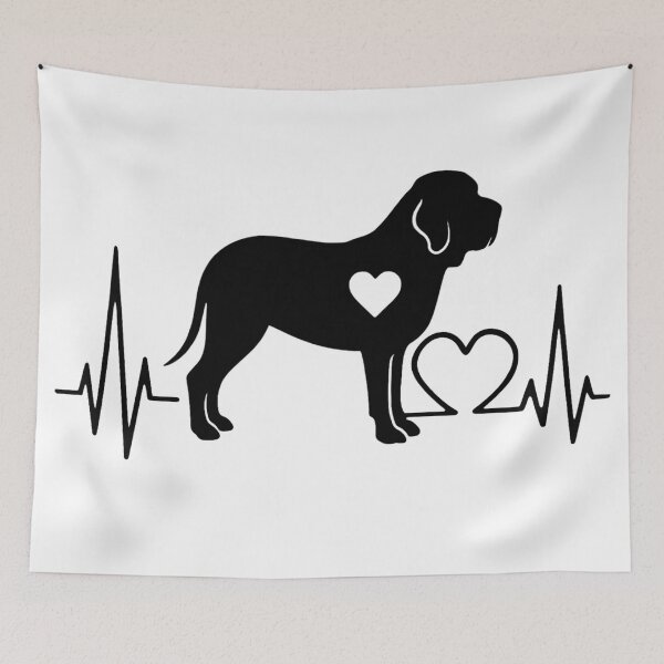 Item preview, Fila Brasileiro EKG Line Minimalist Silhouette – Dog Lover Design designed and sold by GoodyPaws.
