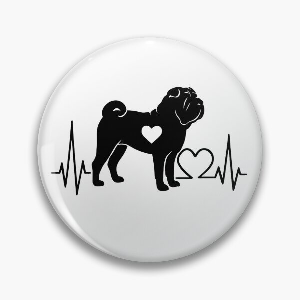 Item preview, Shar Pei EKG Line Minimalist Silhouette – Dog Lover Design designed and sold by GoodyPaws.
