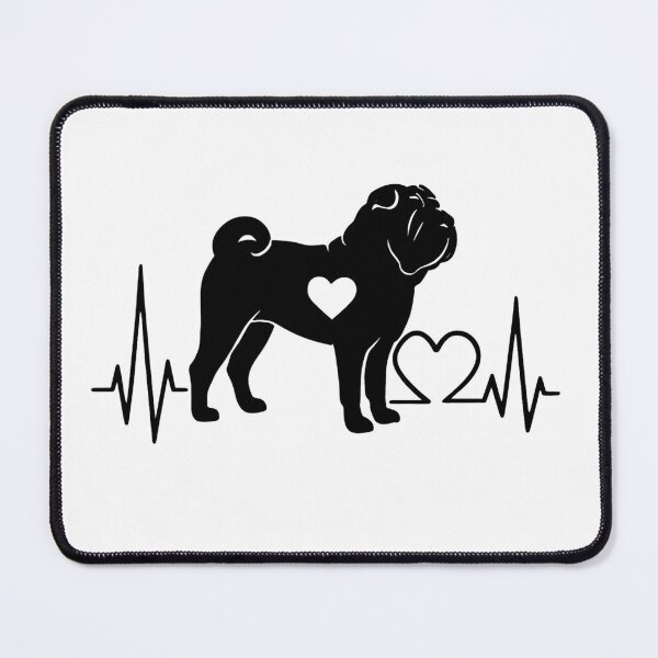 Item preview, Shar Pei EKG Line Minimalist Silhouette – Dog Lover Design designed and sold by GoodyPaws.