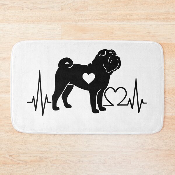 Item preview, Shar Pei EKG Line Minimalist Silhouette – Dog Lover Design designed and sold by GoodyPaws.