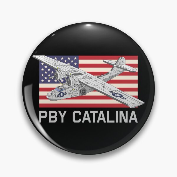 Item preview, PBY Catalina American WW2 Flying Boat Diagram USA Flag designed and sold by MilitaryMart.