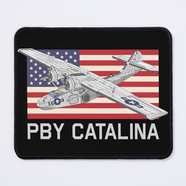 Item preview, PBY Catalina American WW2 Flying Boat Diagram USA Flag designed and sold by MilitaryMart.