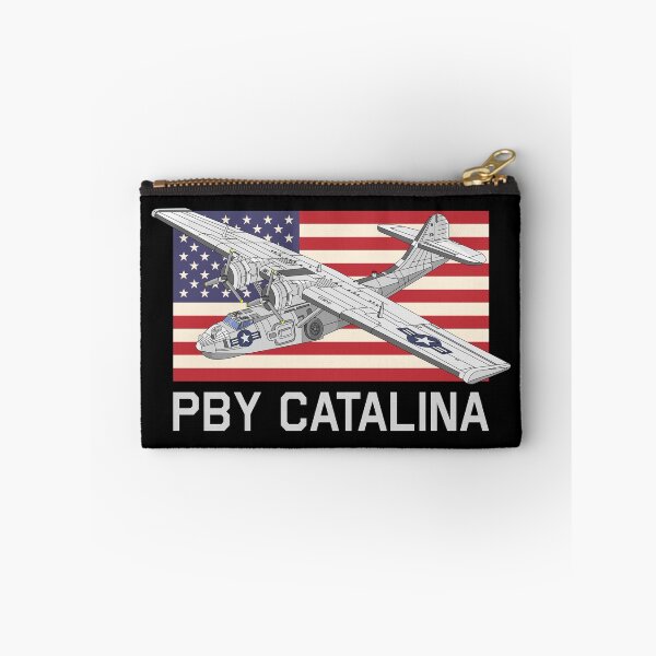 Item preview, PBY Catalina American WW2 Flying Boat Diagram USA Flag designed and sold by MilitaryMart.