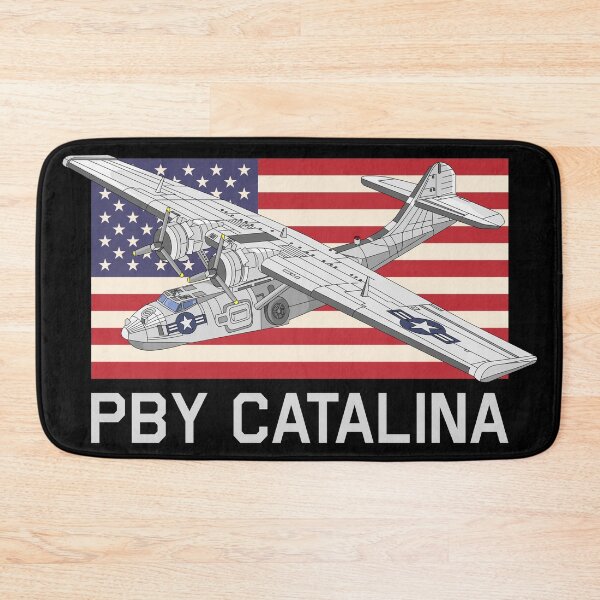 Item preview, PBY Catalina American WW2 Flying Boat Diagram USA Flag designed and sold by MilitaryMart.