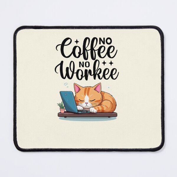 Item preview, Cute  lazy cat wants coffee designed and sold by Coolparrotgirl.