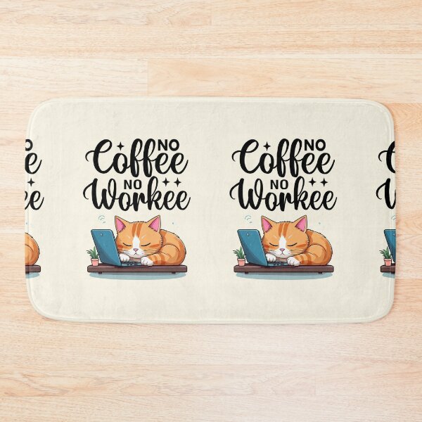 Item preview, Cute  lazy cat wants coffee designed and sold by Coolparrotgirl.