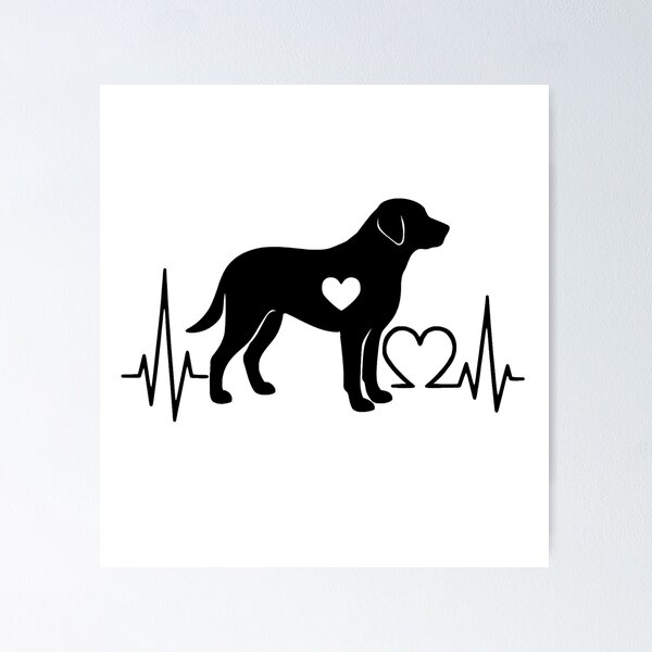 Item preview, Dogue de Bordeaux EKG Line Minimalist Silhouette – Dog Lover Design designed and sold by GoodyPaws.