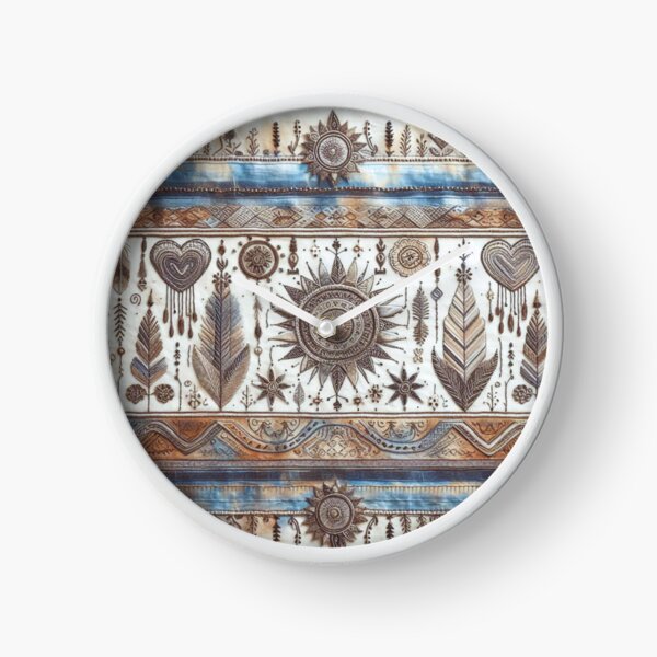 Artikelvorschau, Boho Western Tiedye Stripe – Tribal Leinen Patchwork Print entworfen und verkauft von GardenReign.