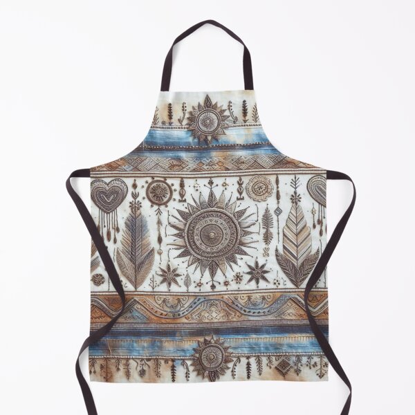 Artikelvorschau, Boho Western Tiedye Stripe – Tribal Leinen Patchwork Print entworfen und verkauft von GardenReign.