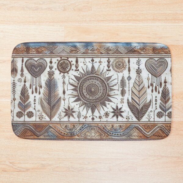 Artikelvorschau, Boho Western Tiedye Stripe – Tribal Leinen Patchwork Print entworfen und verkauft von GardenReign.