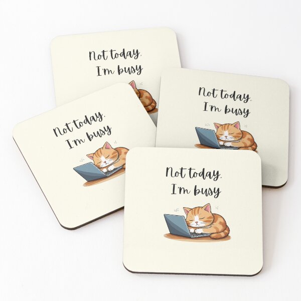 Item preview, Cute  lazy cat is busy designed and sold by Coolparrotgirl.