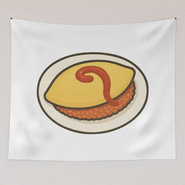 Item preview, Omurice Ketchup Omelette Art designed and sold by Vendeloc.