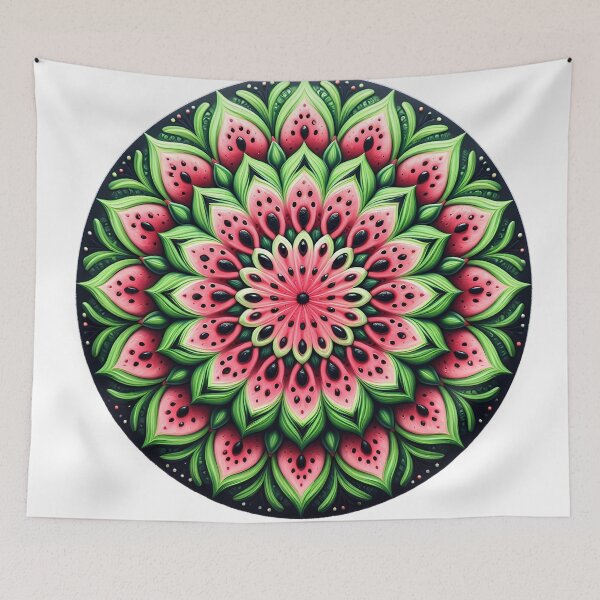 Item preview, Watermelon Mandala – Juicy Summer Vibes designed and sold by DreamMandalas.