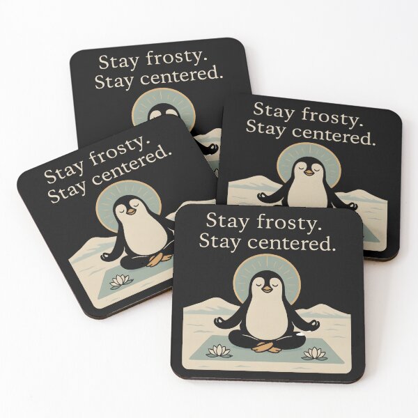 Item preview, Stay Frosty. Stay Centered. – Meditating Penguin Mindfulness T-Shirt designed and sold by JaroPrints.