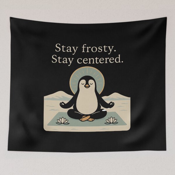 Item preview, Stay Frosty. Stay Centered. – Meditating Penguin Mindfulness T-Shirt designed and sold by JaroPrints.