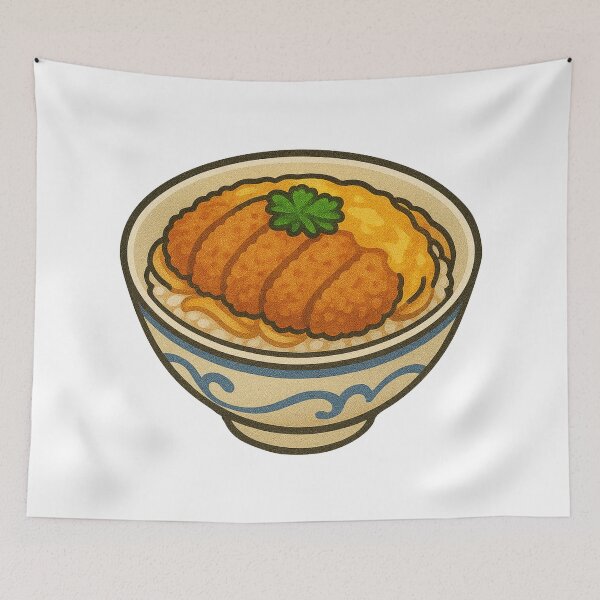 Item preview, Katsudon Pork Cutlet Bowl Art designed and sold by Vendeloc.