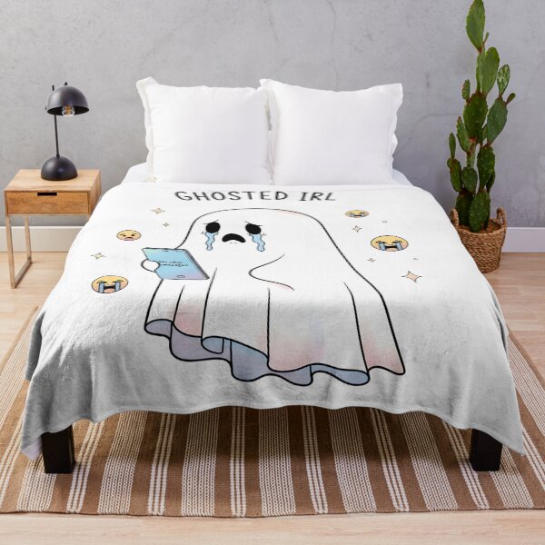Item preview, Ghosted IRL – Sad Kawaii Ghost Meme Digital Art designed and sold by AnnDesignStudio.