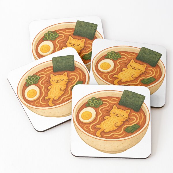 Item preview, Cozy Cat in Ramen Bowl designed and sold by Lacritsa .