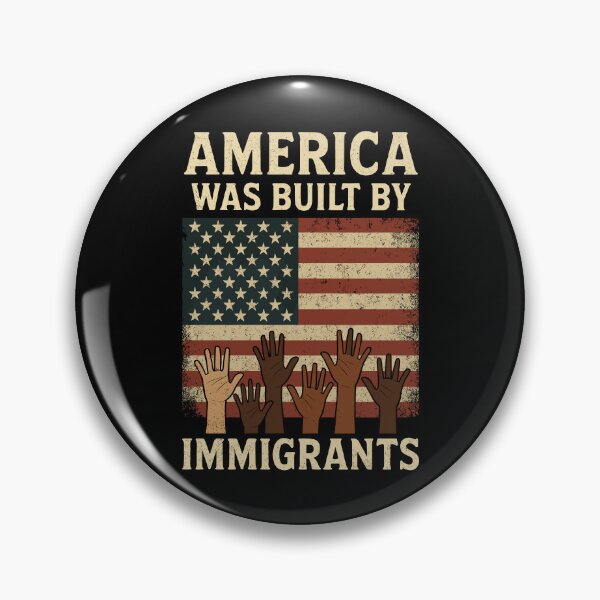 Item preview, America Was Built by Immigrants - Patriotic & Inspirational designed and sold by InspireSticker.