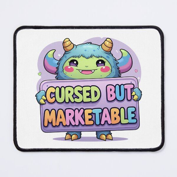 Item preview, Cursed But Marketable Cute Monster Meme designed and sold by AdequateTRex.
