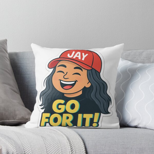 Item preview, Go For It – Motivational Cartoon Sticker with JAY Cap designed and sold by alizo74.