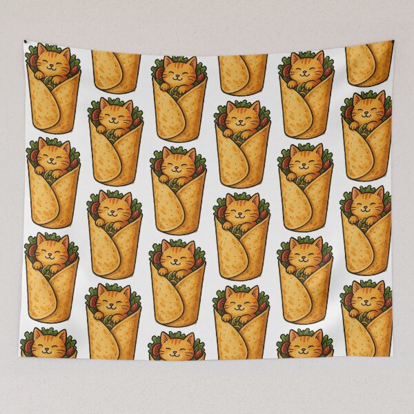 Item preview, Happy Burrito Cat designed and sold by Lacritsa .