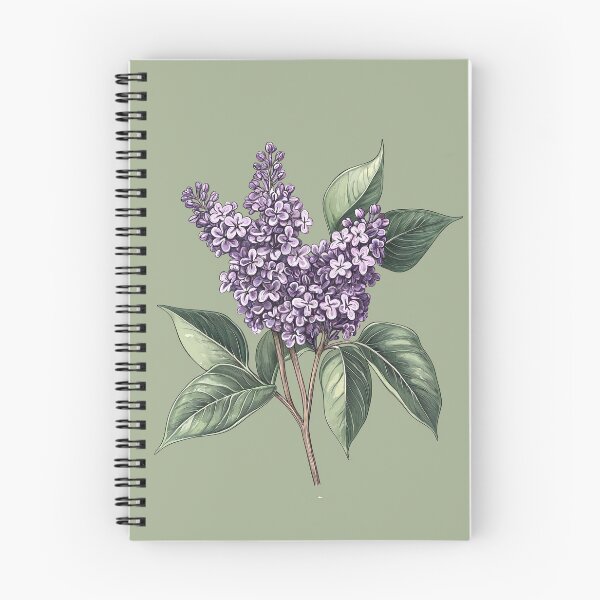 Item preview, Vintage Purple Lilac Blossom with Green Leaves Graphic Art, Common Lilac (Syringa vulgaris) designed and sold by IdeaSmith.