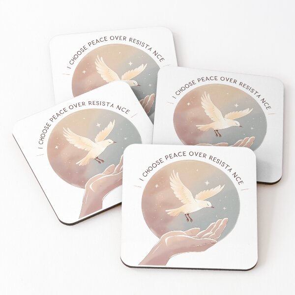 Item preview, I choose peace over resistance. Affirmation designed and sold by FlowCreate.