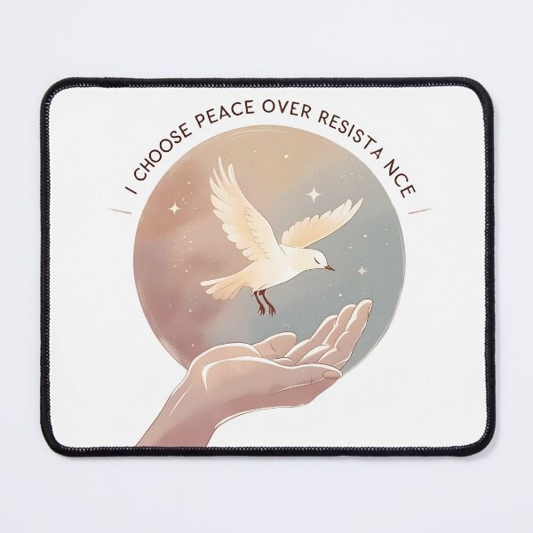 Item preview, I choose peace over resistance. Affirmation designed and sold by FlowCreate.