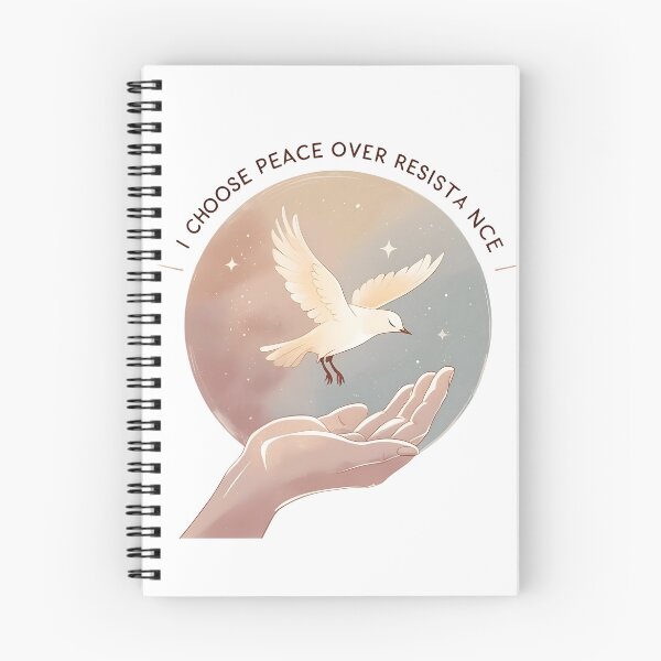 Item preview, I choose peace over resistance. Affirmation designed and sold by FlowCreate.