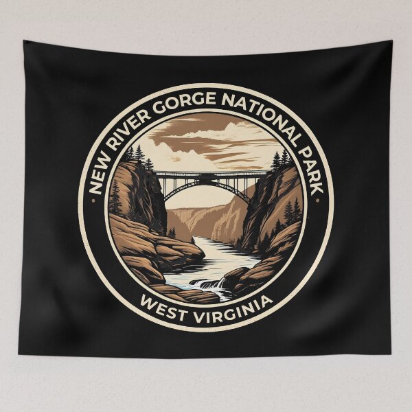 Item preview, New River Gorge National Park - West Virginia  designed and sold by GoodOldVintage.