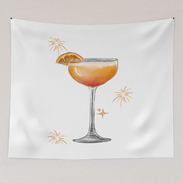 Item preview, Bright Cocktail Glass – Red-Orange Drink designed and sold by Levision.