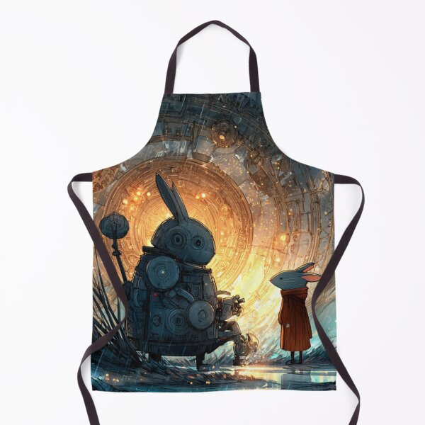Item preview, Futuristic Bunny Robot Portal in Rainy Fantasy Forest designed and sold by Tommy Studio.