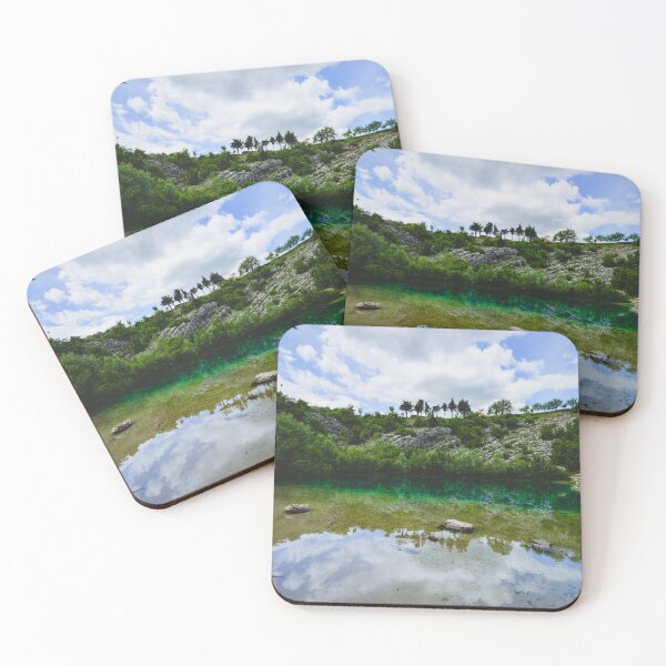 Item preview, Hidden Spring Reflection – Green Water and Sky Mirror designed and sold by Ellaire.