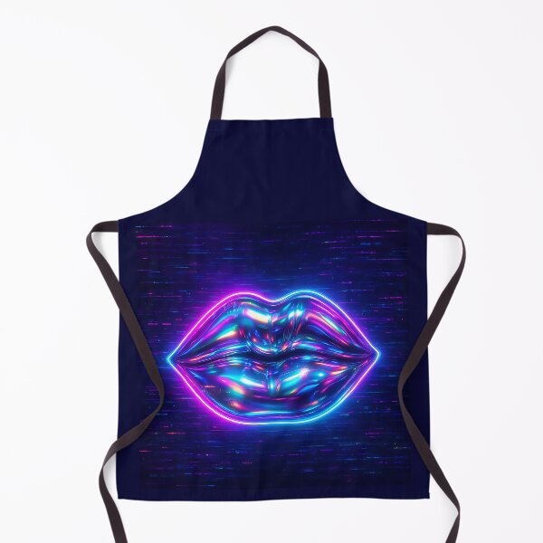 Item preview, Neon Holographic Lips – Futuristic Pop Art for Trendsetters designed and sold by Psycho-Crazy.