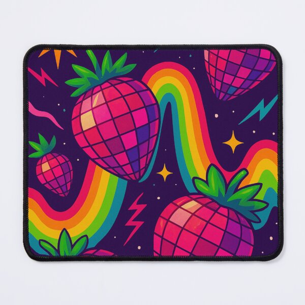 Item preview, Trippy Discoball Strawberry Rainbow Mirrorball designed and sold by CapturedByeJ.