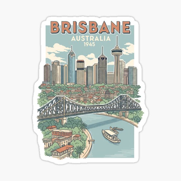 Item preview, Australia - Brisbane (Country Collection) designed and sold by HeartbeatPrint.
